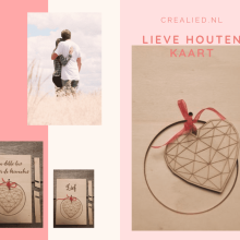 Lieve houten kaart