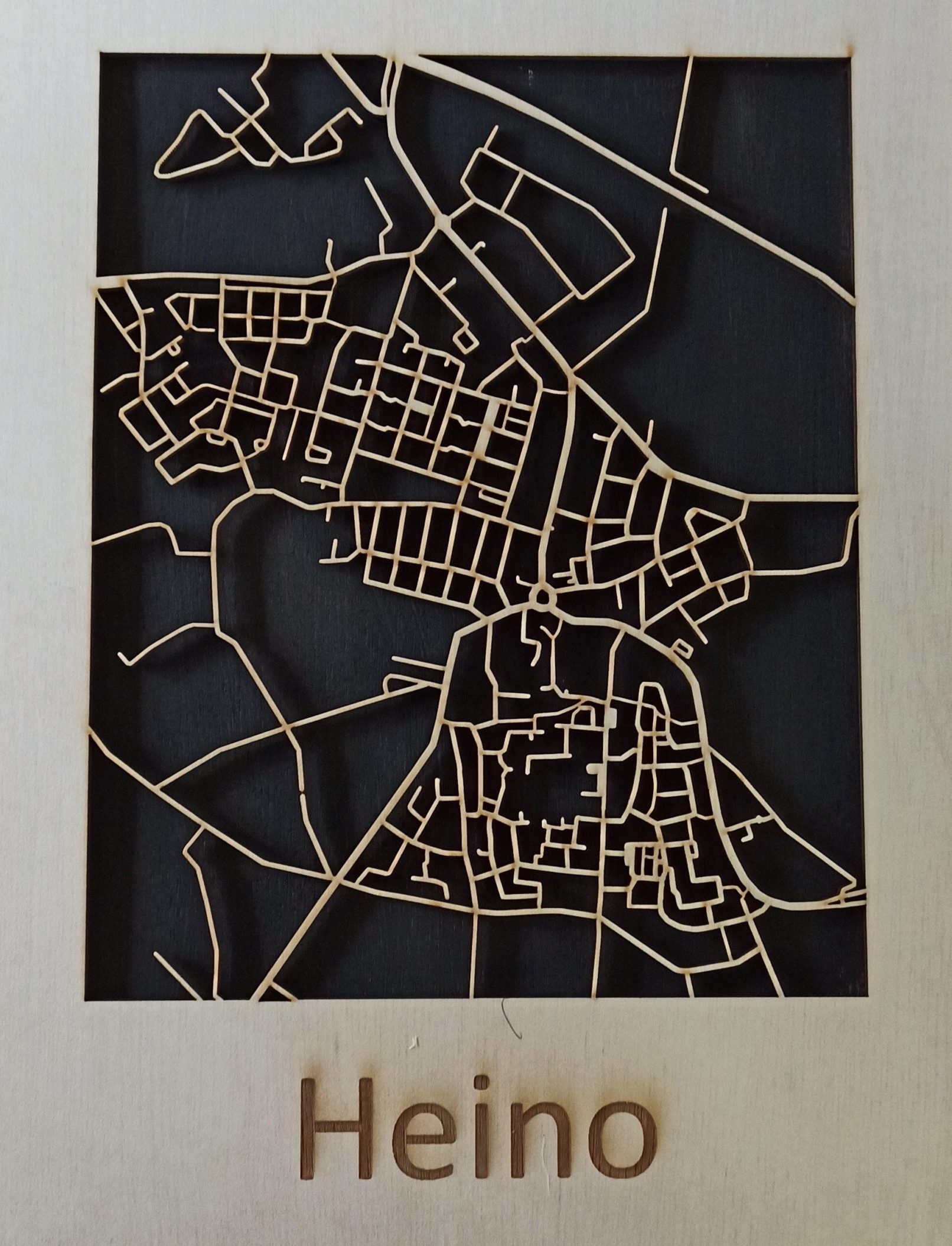 houten stadskaart heino