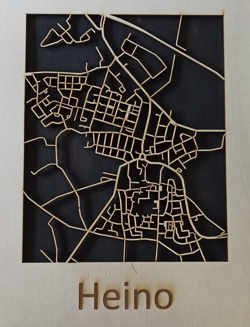 houten stadskaart heino