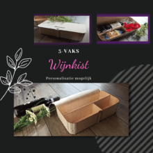 Phone Mockup Template Wijnkist met 3 vakken