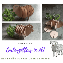 schaap 3d onderzetters