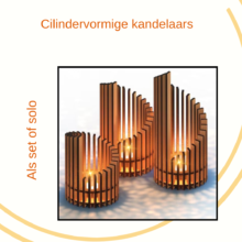 Cilindervormige kandelaars insta